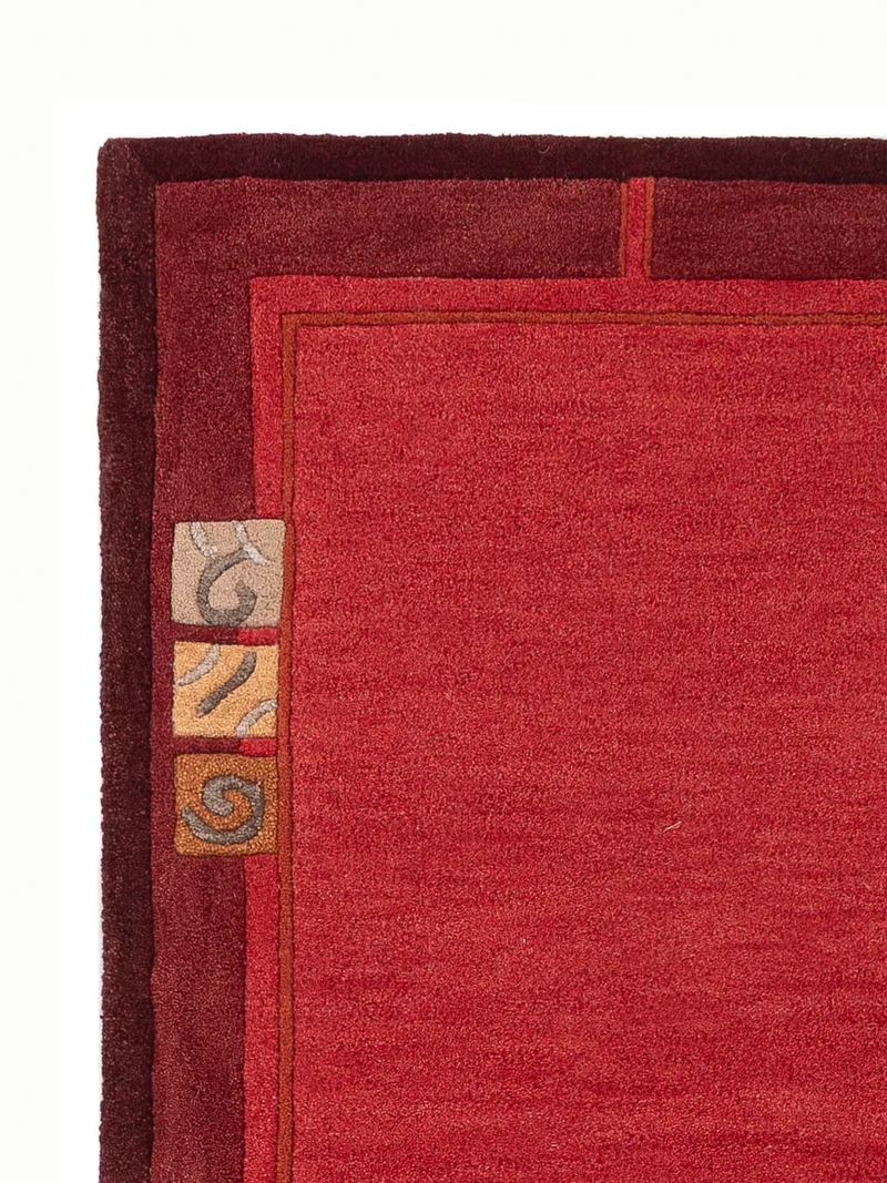 Wollteppich 90x160cm - rot