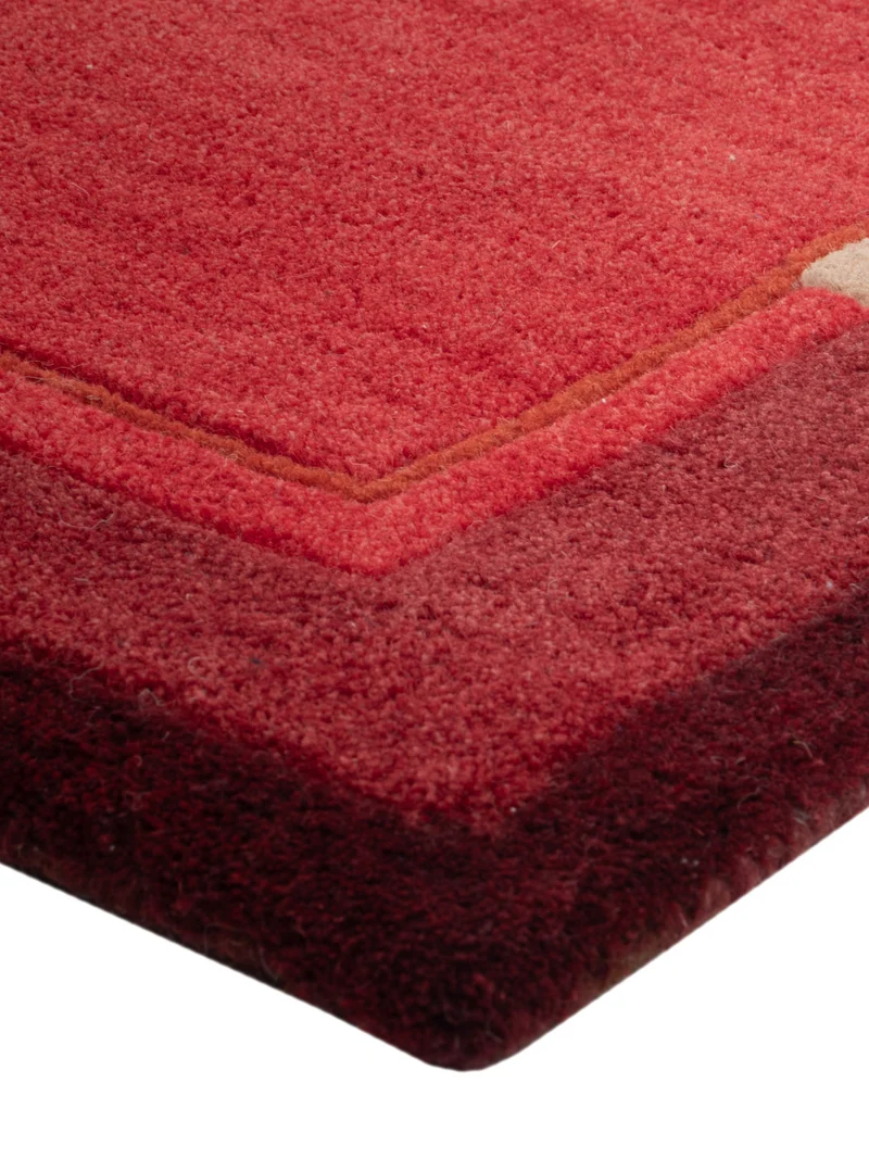 Wollteppich 90x160cm - rot