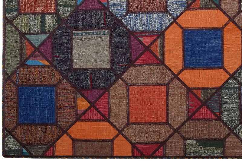 Kelim Tekkeh · Handgewebt – Bunt, 233x169 cm