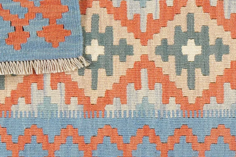 Kelim Gashgai · Handgewebt – Rot, 198x58 cm