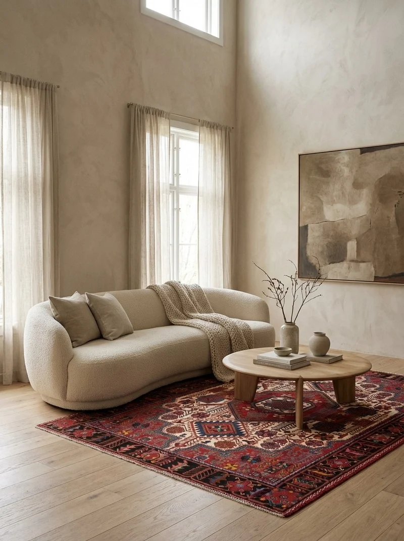 Nahavand · Handgeknüpft – Beige, 208x142 cm