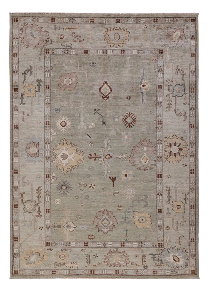 Usak Teppich 174x246cm - Orientteppich - grau