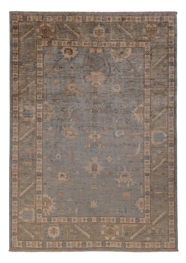 Usak Teppich 172x239cm - Orientteppich - grau