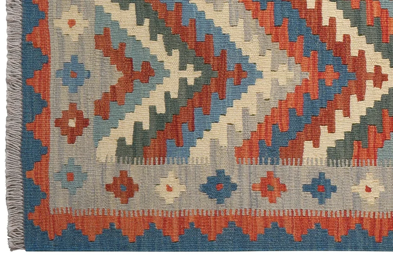 Kelim Gashgai · Handgewebt – Blau, 145x103 cm