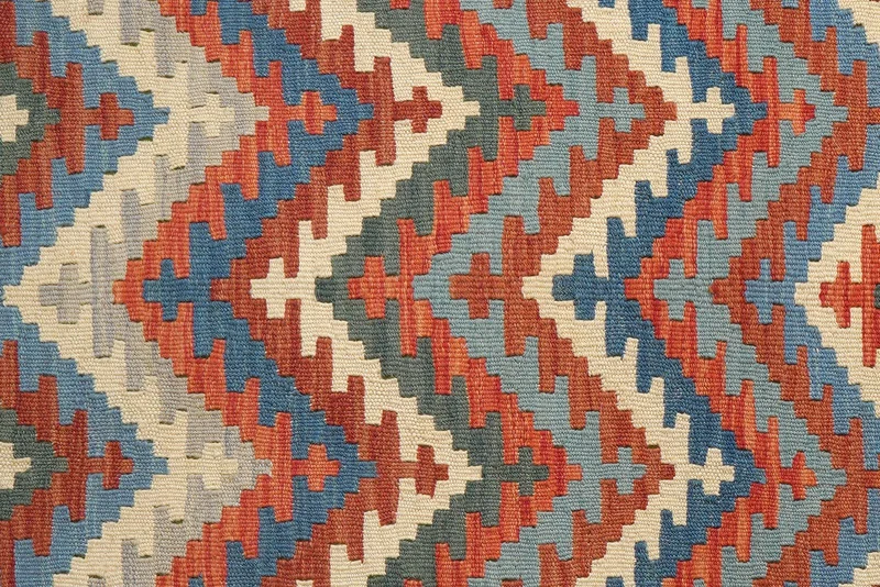 Kelim Gashgai · Handgewebt – Blau, 145x103 cm