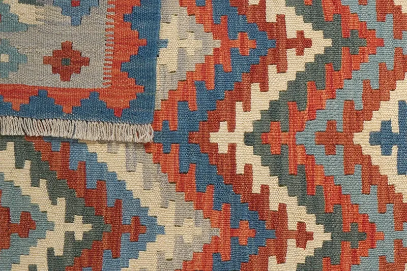 Kelim Gashgai · Handgewebt – Blau, 145x103 cm
