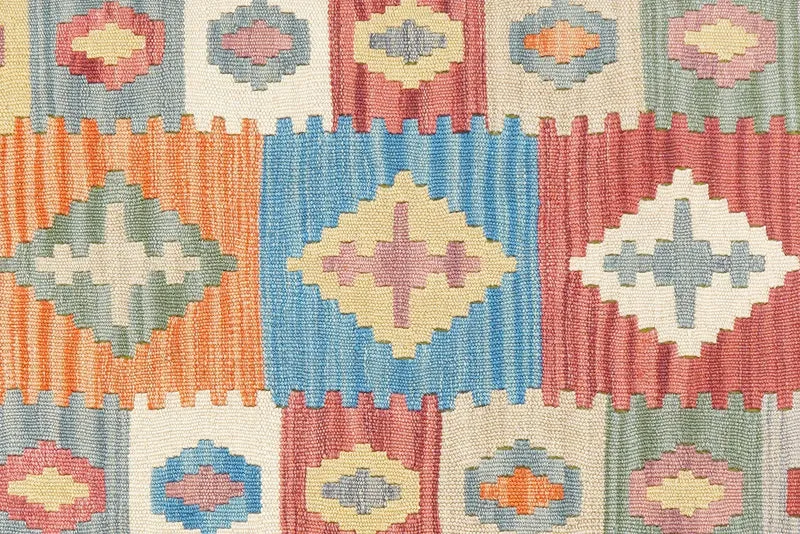 Kelim Gashgai · Handgewebt – Bunt, 203x64 cm