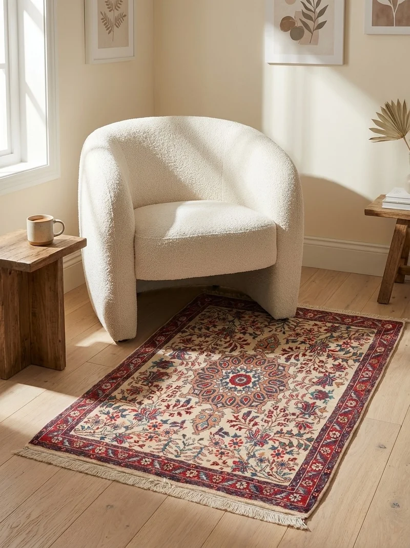 Bidjar · Handgeknüpft – Beige, 129x85 cm