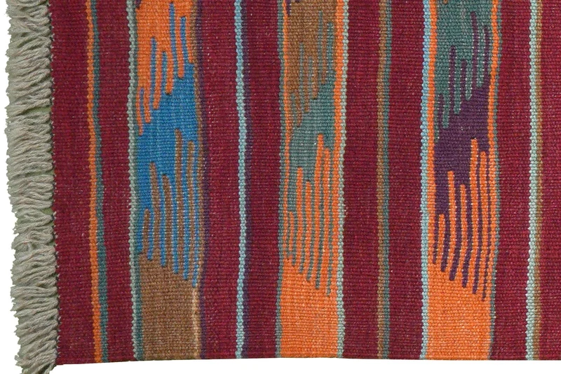 Kelim Gashgai · Handgewebt – Bunt, 197x68 cm