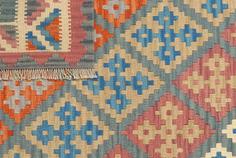 Kelim Gashgai · Handgewebt – Grün, 182x128 cm