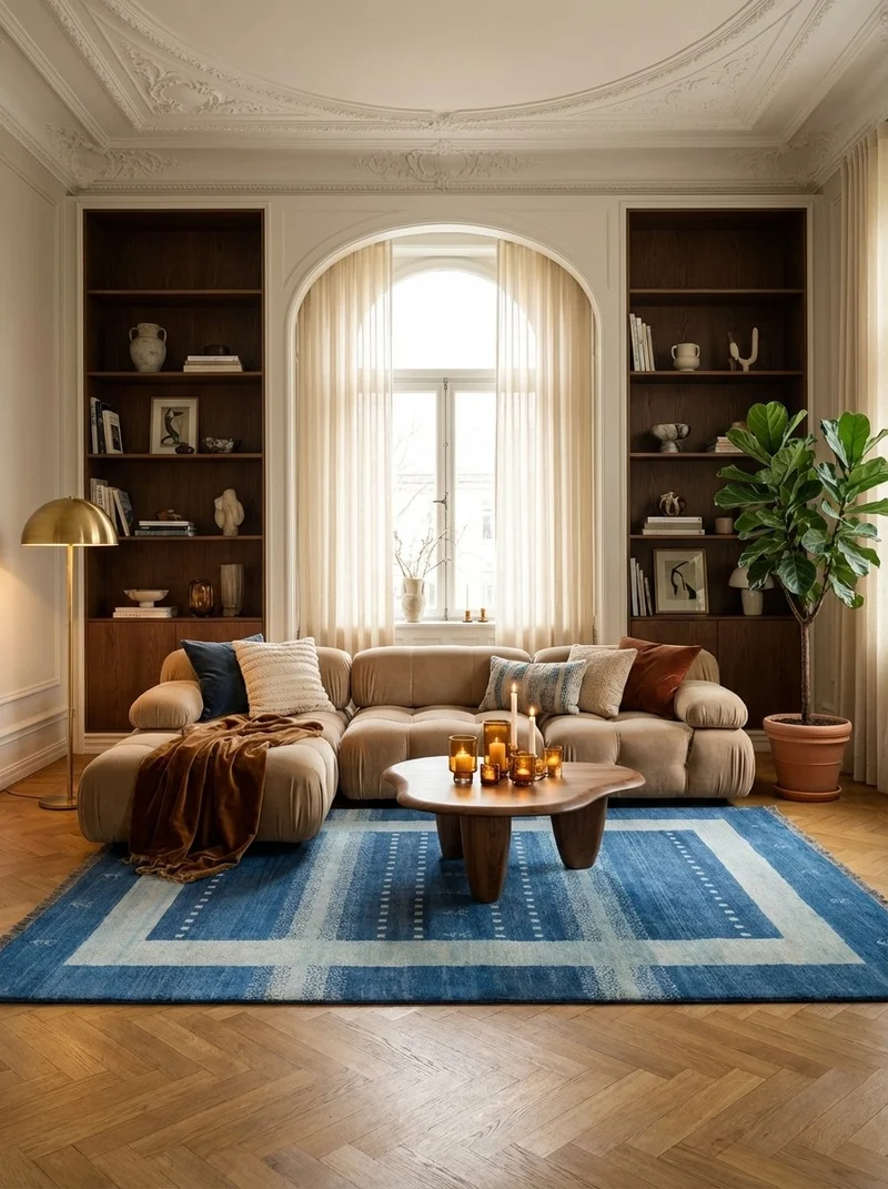 Gabbeh Sonnat · Handgeknüpft – Blau, 200x153 cm