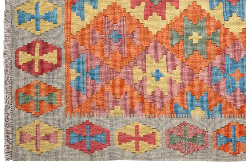 Kelim Gashgai · Handgewebt – Rot, 176x132 cm