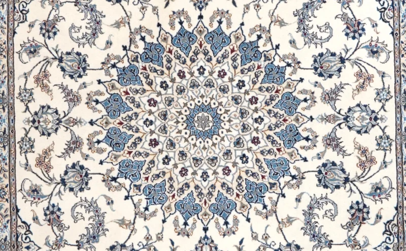 Nain 12La · Handgeknüpft – Beige, 345x245 cm