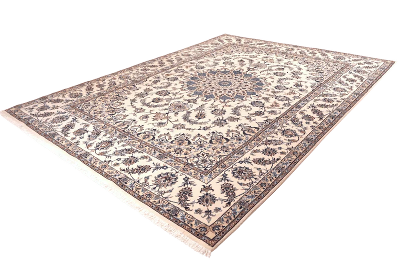 Nain 12La · Handgeknüpft – Beige, 345x245 cm