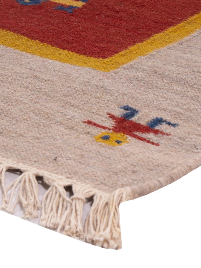 Kelim Modern Teppich 140x200cm - rot