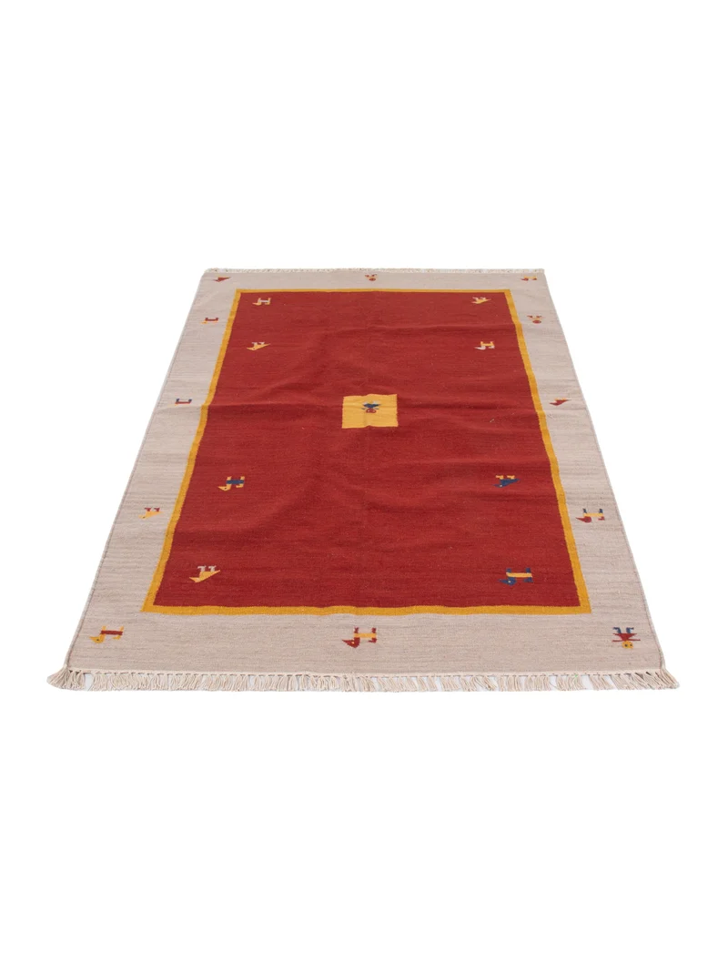 Kelim Modern Teppich 140x200cm - rot