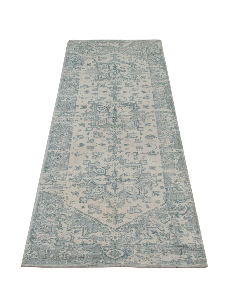 Viskose Teppich 80x240cm - türkis