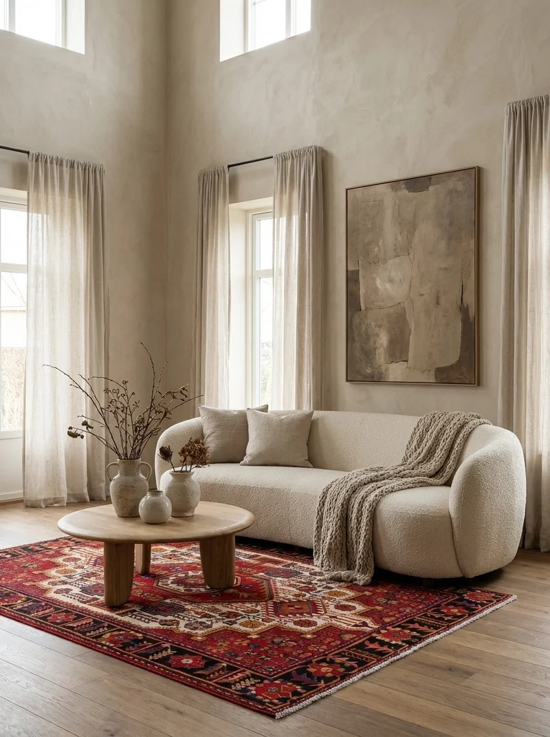 Nahavand · Handgeknüpft – Beige, 201x143 cm