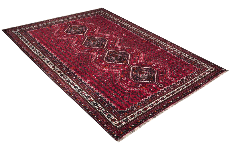 Shiraz · Handgeknüpft – Rot, 304x214 cm
