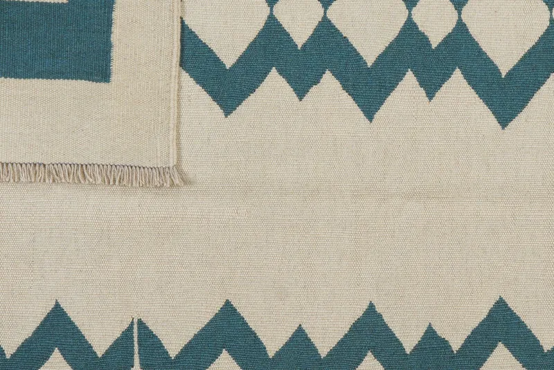 Kelim Gashgai · Handgewebt – Beige, 198x146 cm