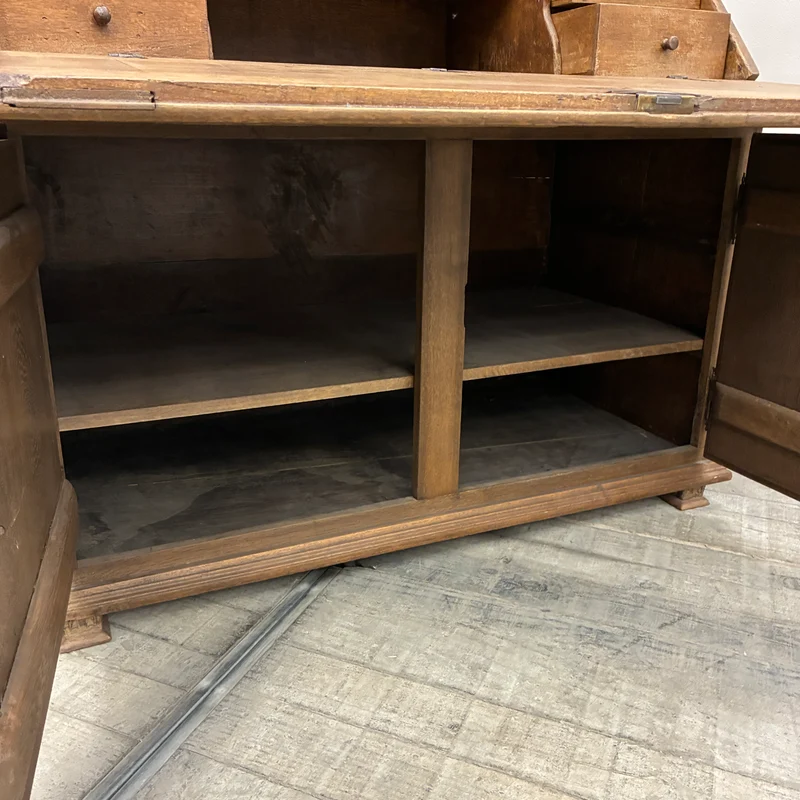 Schrägklappensekretär Antik 18. Jh. Eiche Sekretär Schreibschrank Holz Gebraucht