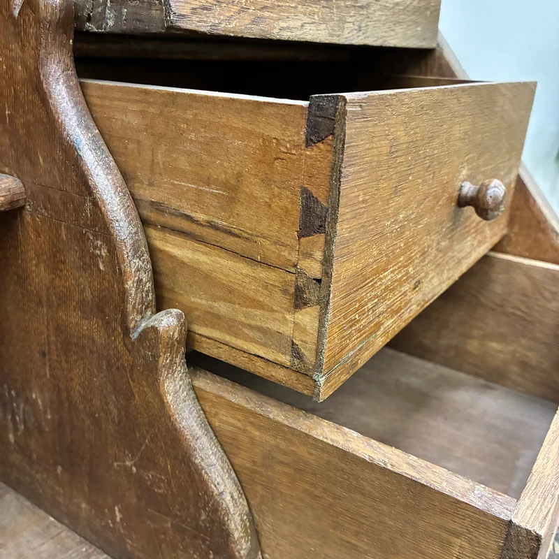 Schrägklappensekretär Antik 18. Jh. Eiche Sekretär Schreibschrank Holz Gebraucht