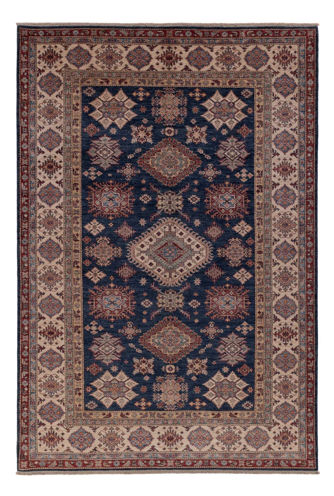 Kazak Teppich 202x296cm - Orientteppich - blau