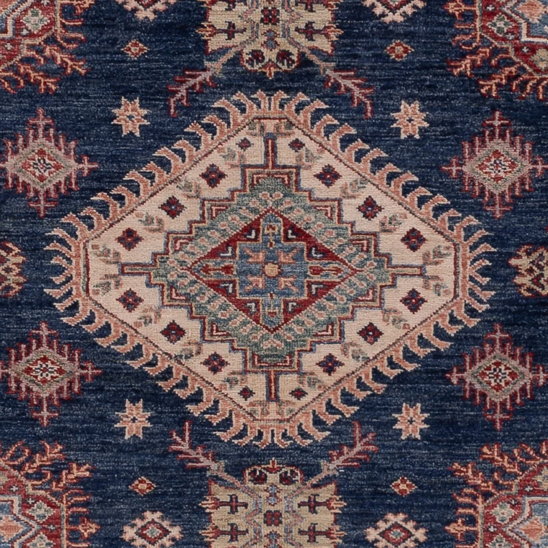 Kazak Teppich 202x296cm - Orientteppich - blau