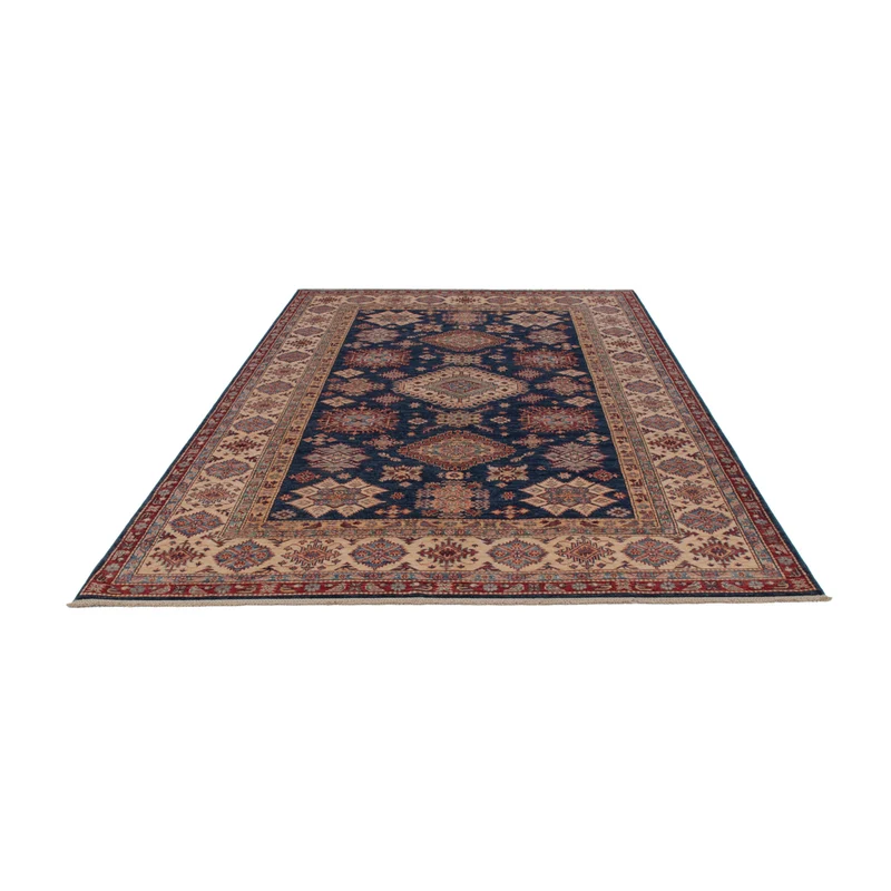 Kazak Teppich 202x296cm - Orientteppich - blau