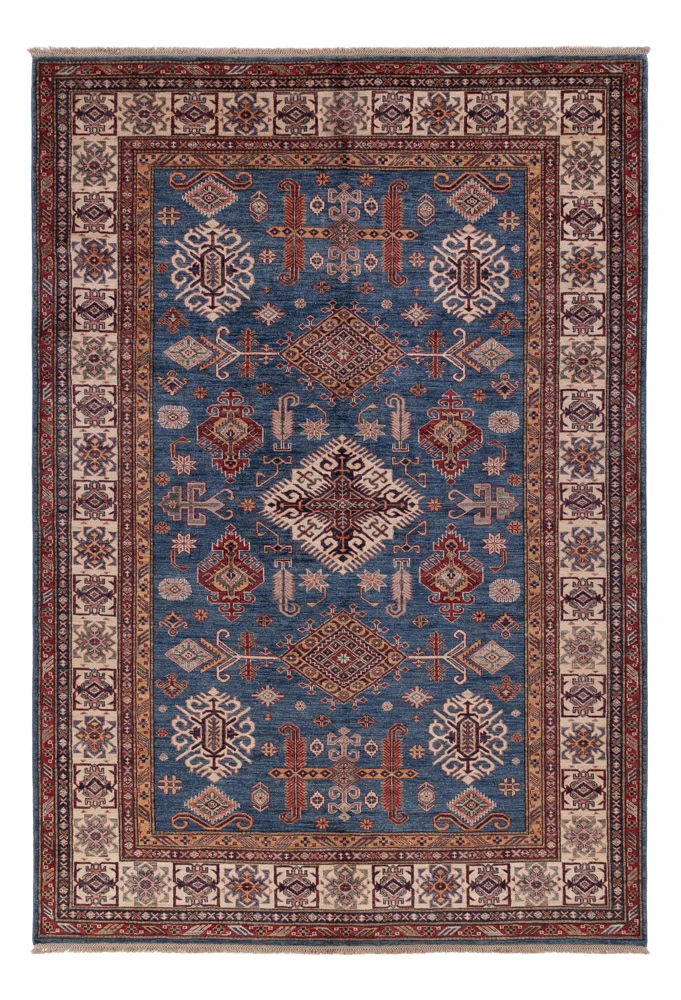 Kazak Teppich 202x295cm - Orientteppich - blau