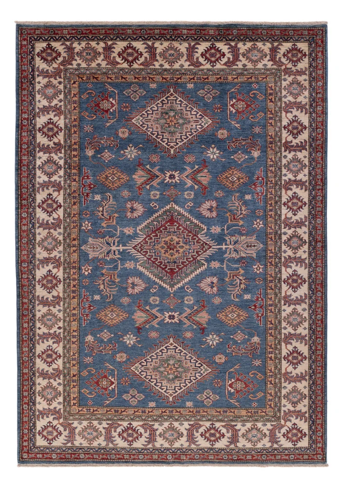 Kazak Teppich 203x284cm - Orientteppich - blau