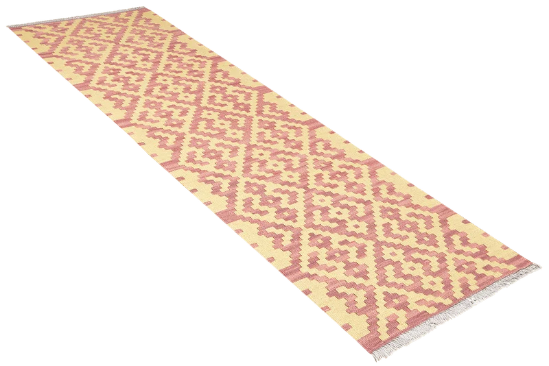 Kelim Gashgai · Handgewebt – Beige, 197x61 cm