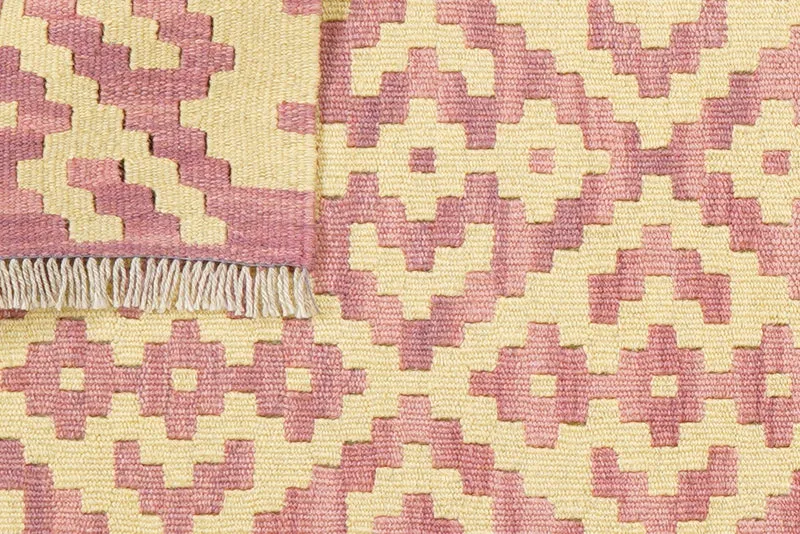 Kelim Gashgai · Handgewebt – Beige, 197x61 cm