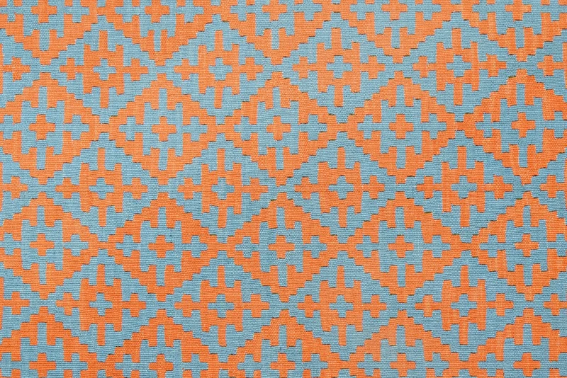 Kelim Gashgai · Handgewebt – Orange, 197x153 cm
