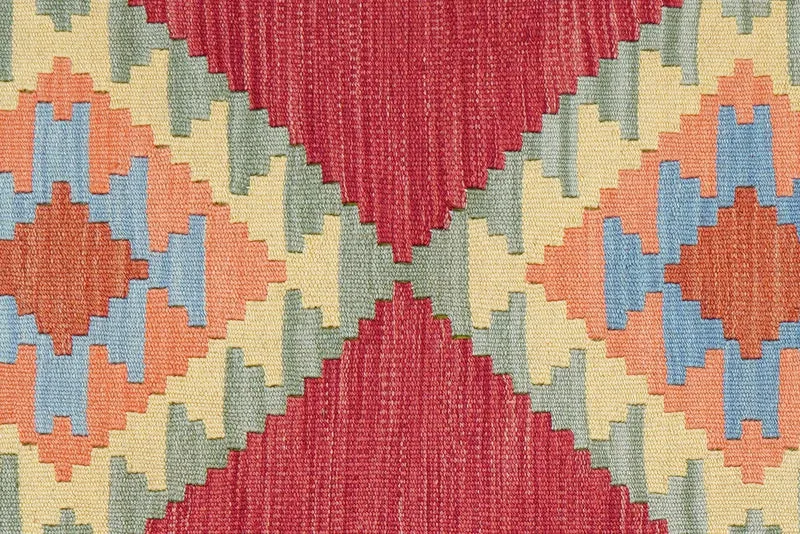 Kelim Gashgai · Handgewebt – Rot, 126x82 cm