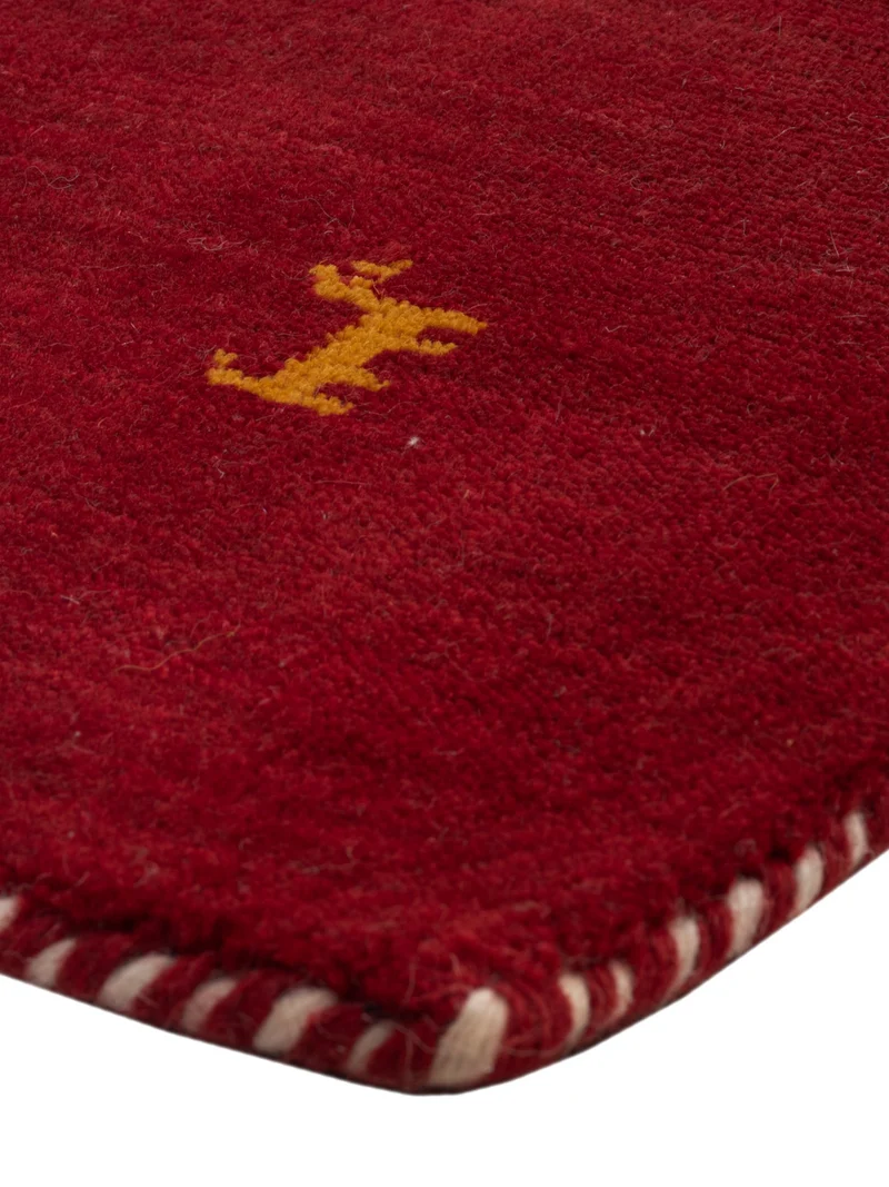 Loribaft Loom Teppich 60x90cm - Wollteppich - rot