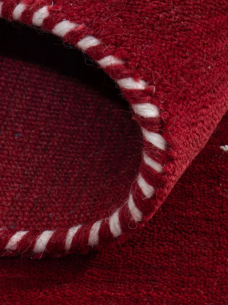 Loribaft Loom Teppich 60x90cm - Wollteppich - rot