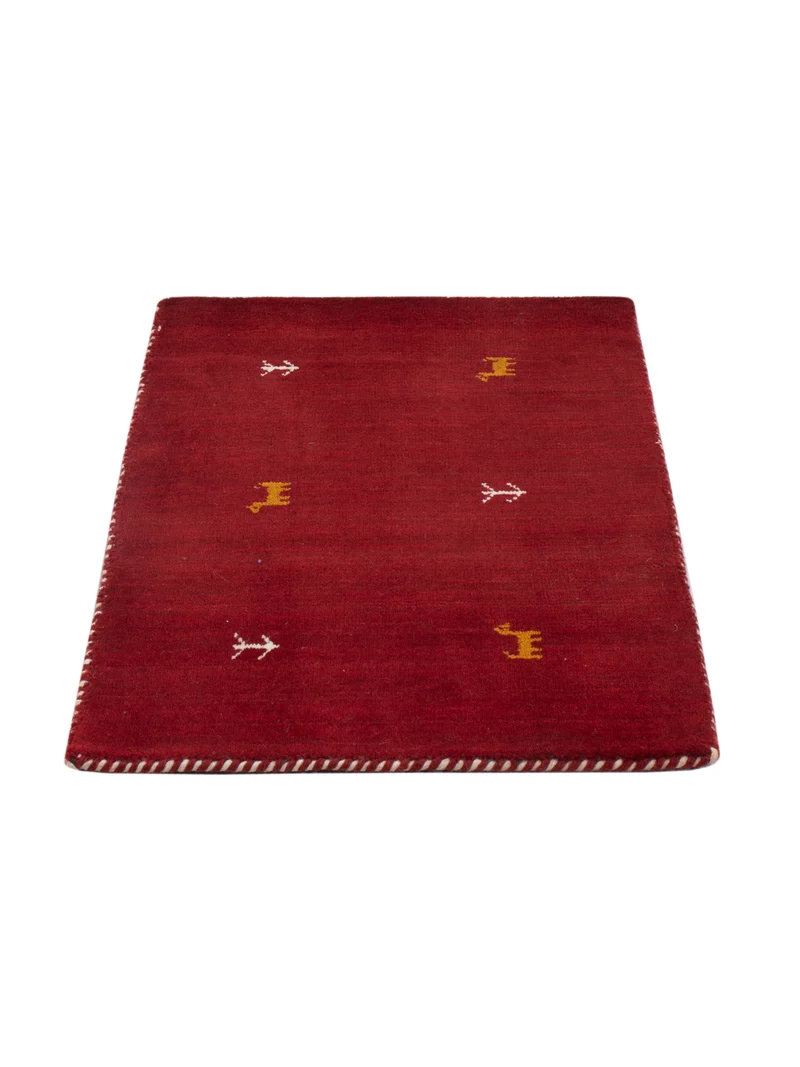 Loribaft Loom Teppich 60x90cm - Wollteppich - rot