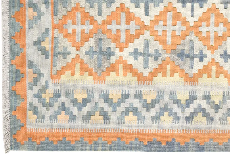 Kelim Gashgai · Handgewebt – Orange, 176x125 cm