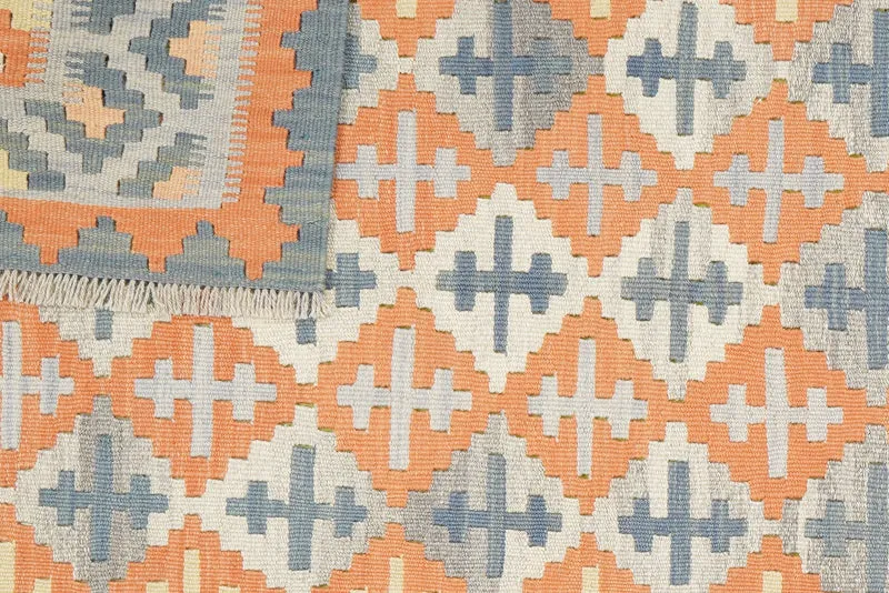 Kelim Gashgai · Handgewebt – Orange, 176x125 cm