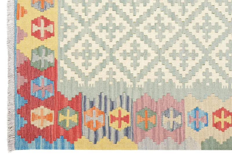 Kelim Gashgai · Handgewebt – Beige, 182x125 cm