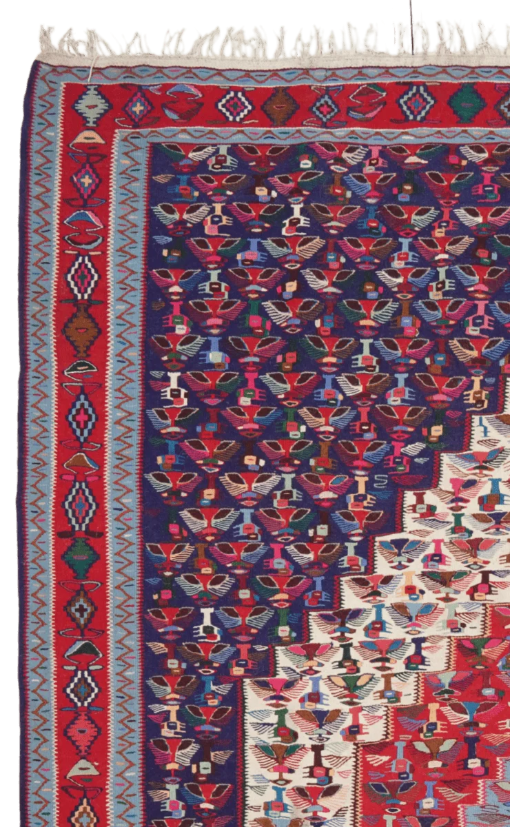 Kelim · Handgewebt – Blau, 289x197 cm