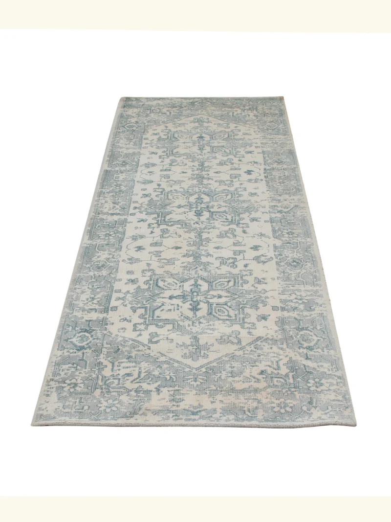Viskose Teppich 80x240cm - türkis