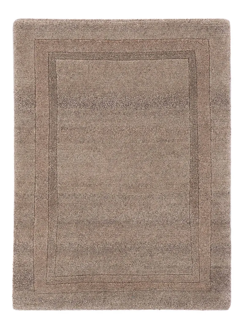 Nepal Teppich 60x90cm - Wollteppich - dunkelbeige