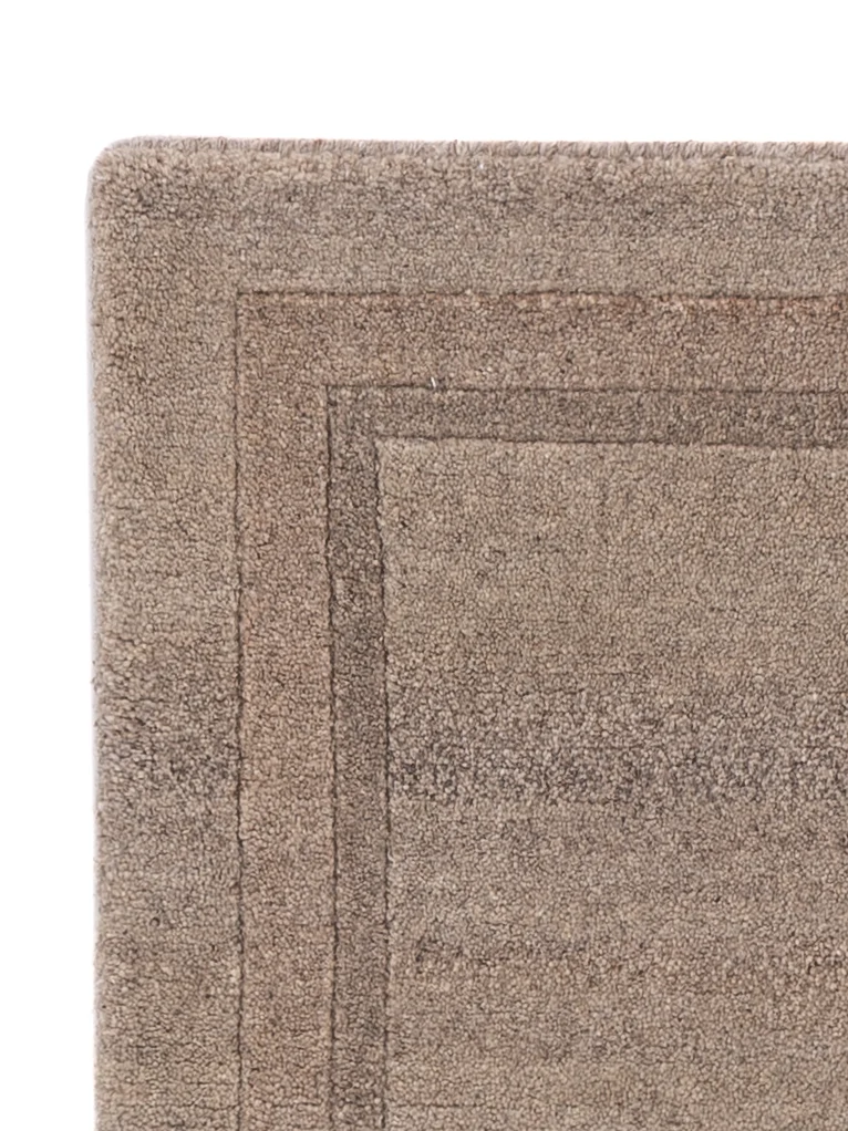 Nepal Teppich 60x90cm - Wollteppich - dunkelbeige