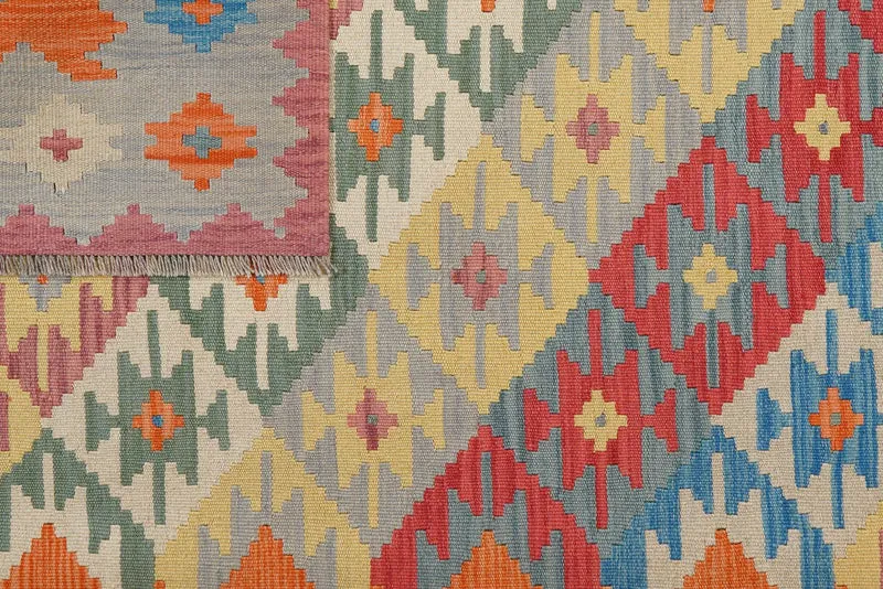Kelim Gashgai · Handgewebt – Orange, 246x170 cm