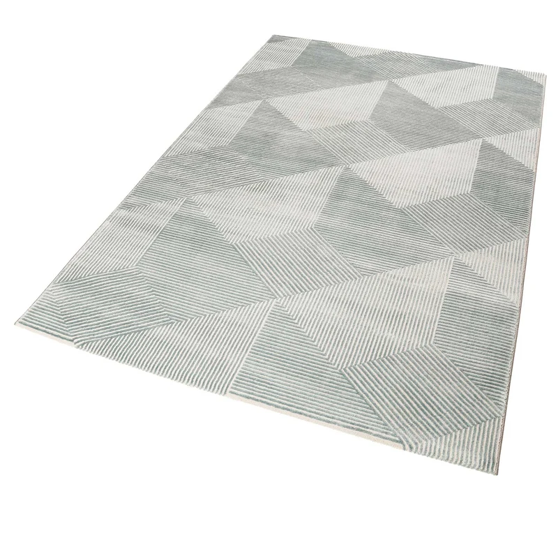 Esprit Teppich Grün Grau Kurzflor "Velvet Groove"
