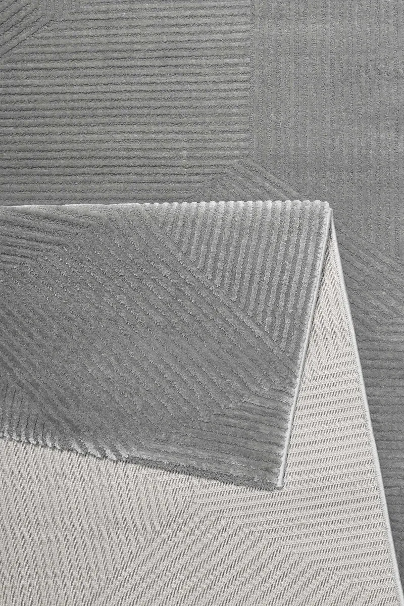 Esprit Teppich Grau Taupe Kurzflor "Velvet Groove"