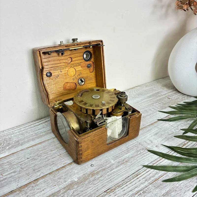 Antike Taubenuhr Holzkasten Mechanisch Brieftaubenuhr Dekoration Sammlerstück