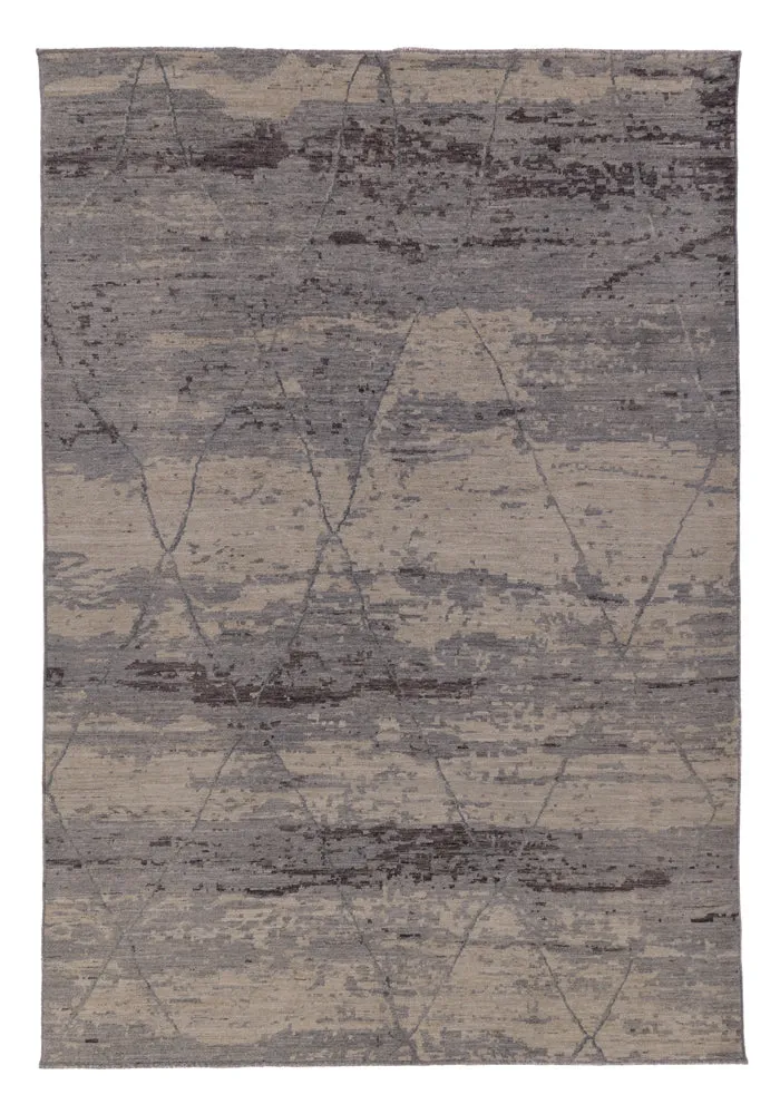 Berber Teppich 208x295cm - Wollteppich - dunkelgrau